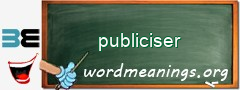 WordMeaning blackboard for publiciser